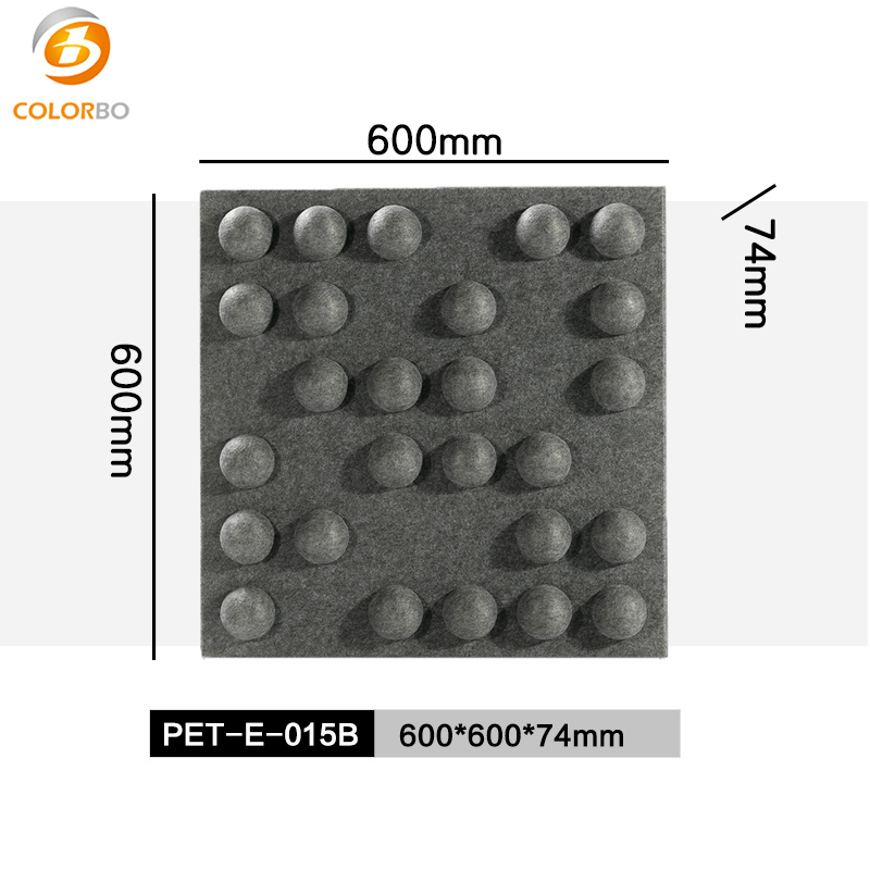 PET-E-015B 3D 벽지 디자인 벽 장식 패널 방음 패널