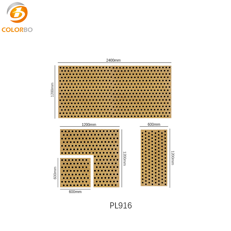 인테리어 나무 장식 천공 음향 벽 패널